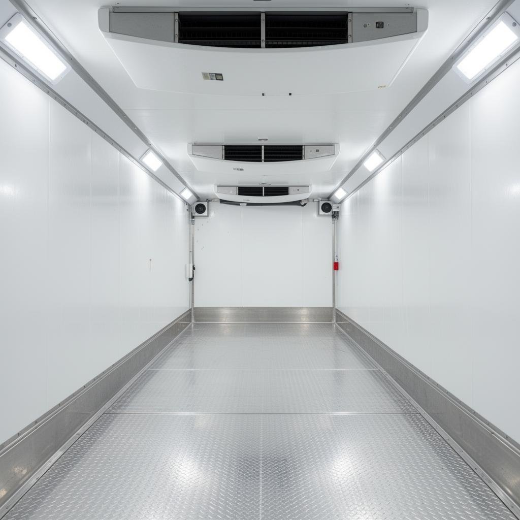 Clean refrigerated trailer interior