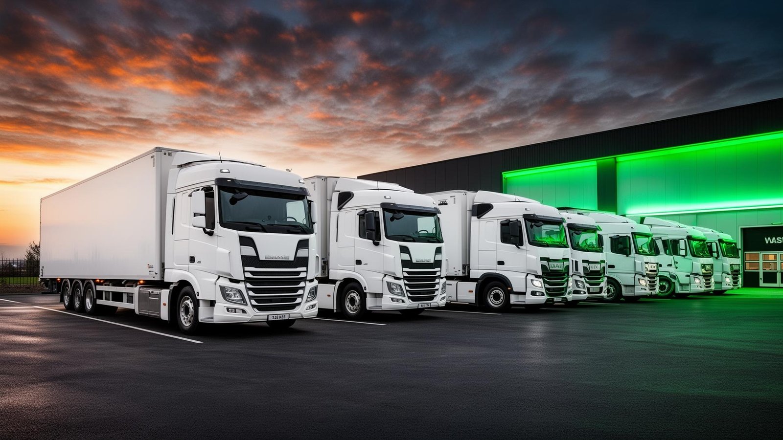 Fleet of trucks